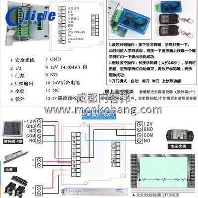 松下自動(dòng)感應(yīng)門控制器接線圖