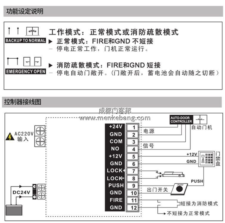 電動(dòng)門備用電源安裝