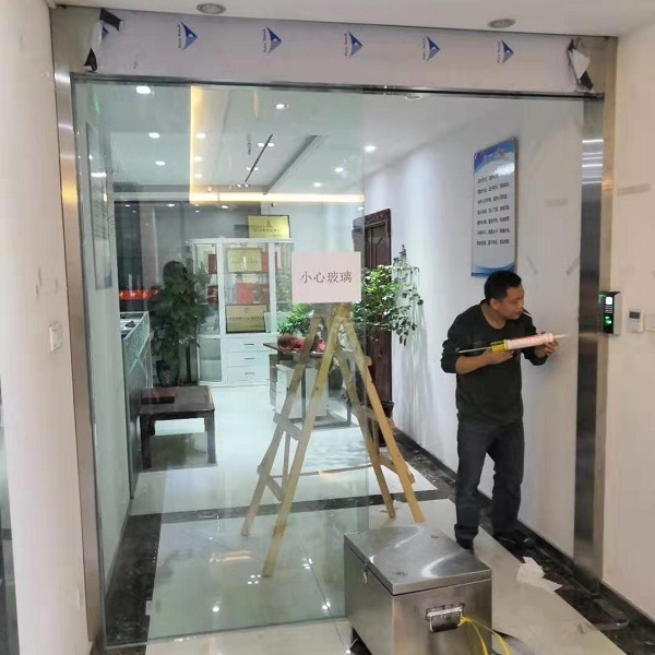 門禁自動門安裝案例，辦公室門禁自動門